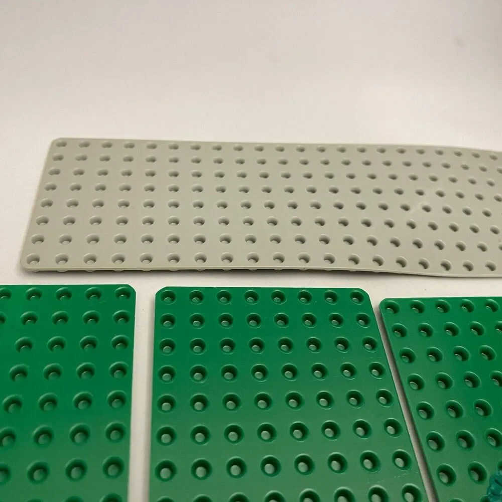 Vintage Lego Green Gray Plates Replacement Parts Pieces Lot‎ of 5